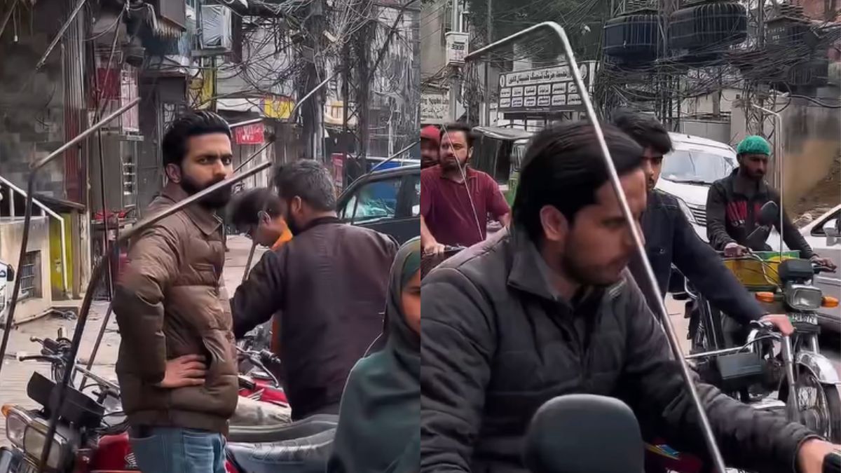 Social media is filled with videos featuring Pakistani motorists riding with iron rods installed to the front of their vehicles. Know why. Image credit: Instagram/@mr._.aliak
Social media is filled with videos featuring Pakistani motorists riding with iron rods installed to the front of their vehicles. Know why. Image credit: Instagram/@mr._.aliak