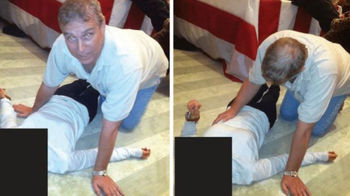 Andrew kneels over a female in a combination of images released by the Department of Justice in Washington, DC, US, on January 30, 2026. File image/Reuters Andrew kneels over a female in a combination of images released by the Department of Justice in Washington, DC, US, on January 30, 2026. File image/Reuters