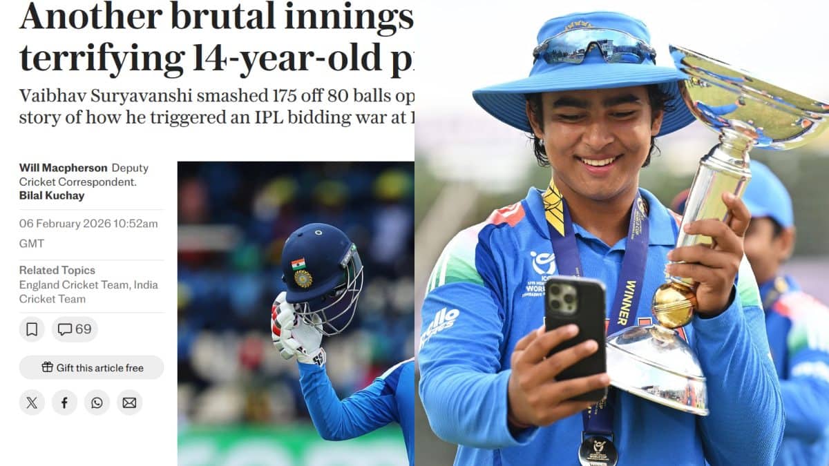 Sooryavanshi called ‘terrifying teenager’, compared to darts champion Littler as England, Australia media pay glowing tribute