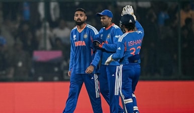India vs Namibia Live Score: Varun Chakravarthy has run through Namibian middle order. AFP