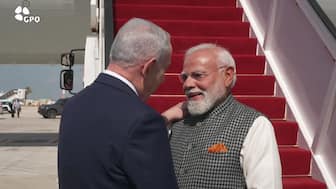 PM Modi Israel Visit Live Updates: Israeli Prime Minister Netanyahu welcomes PM Modi at the airport