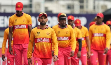  Zimbabwe cricket team has defied all odds to sneak into the T20 World Cup 2026 Super 8 as the winner of their group. Image: AP