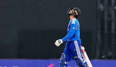 Abhishek Sharma could not open his account against Pakistan in the T20 World Cup. AP