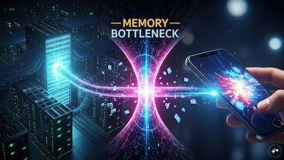 The memory bottleneck highlights a broader reality of the AI era. From AI data centers to your next smartphone, memory chips have become everyone’s problem. Representational image
