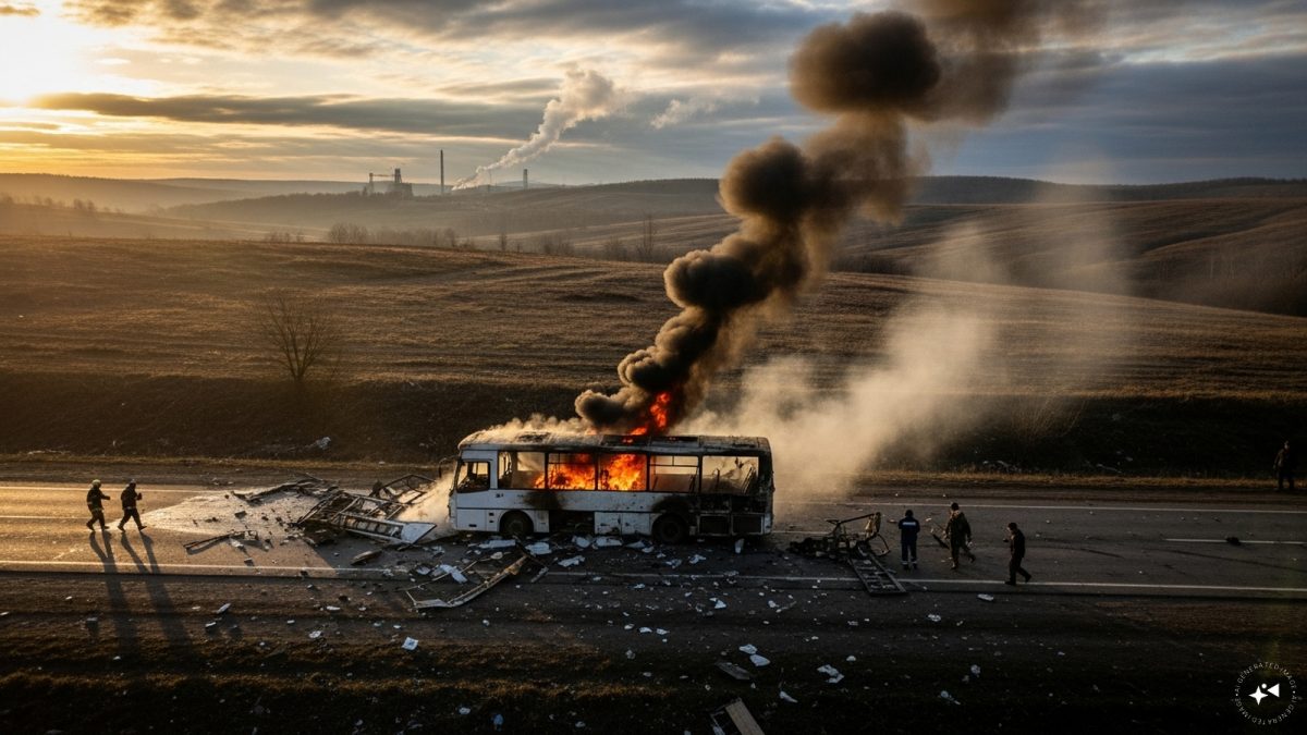 Russian drone strike on bus kills 15 miners, injures 7 in Ukraine's Dnipropetrovsk Russian drone strike on bus kills 15 miners, injures 7 in Ukraine's Dnipropetrovsk