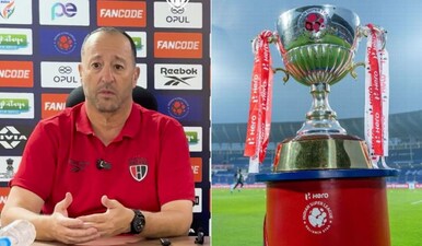 NorthEast United FC coach Juan Pedro Benali has urged fans to support clubs amid crisis. Image: X/ISL 