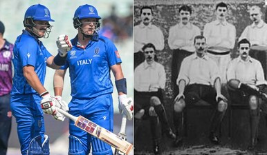 The Italian cricket team started the T20 World Cup campaign on a disappointing note as they lost to Scotland. Image: AFP/GenoaClub