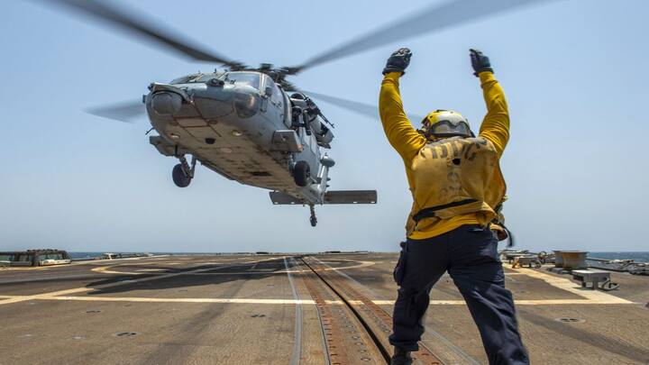 US Navy chopper goes down in Arabian Sea, one service member goes missing US Navy chopper goes down in Arabian Sea, one service member goes missing