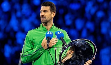 Novak Djokovic was eyeing his 11th Australian Open title and 25th major overall. Image: Reuters