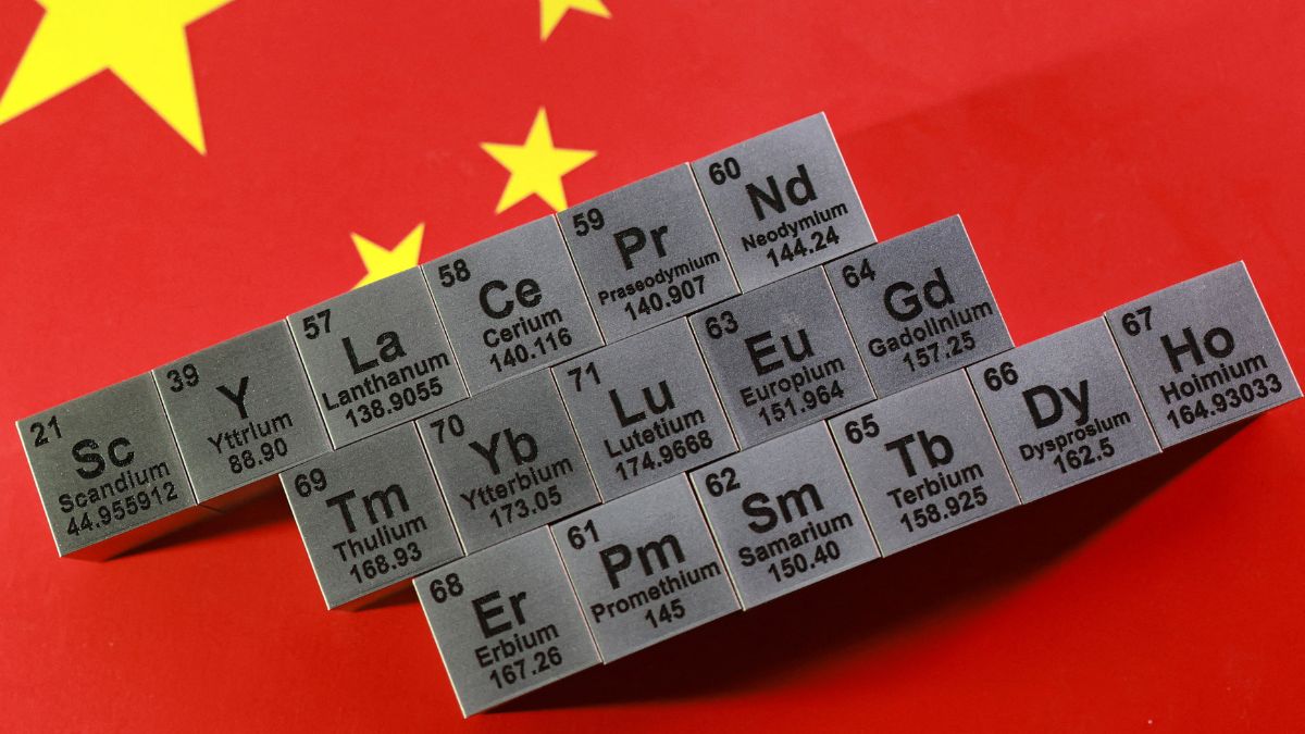Blocks with symbols and atomic numbers of Rare Earth Elements (REE) are placed on a Chinese flag in this illustration taken January 21, 2026. Reuters Blocks with symbols and atomic numbers of Rare Earth Elements (REE) are placed on a Chinese flag in this illustration taken January 21, 2026. Reuters