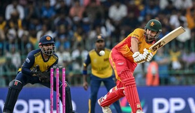 Sikandar Raza is keeping his team in the hunt in chase of 179. Image: AFP