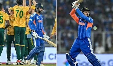 Abhishek Sharma has just 15 runs in this World Cup, and Tilak Varma has scored 107 in five games. Image: AFP