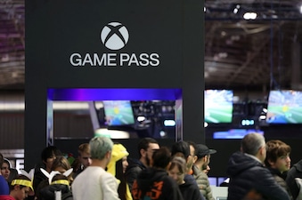 The Microsoft Xbox Game Pass logo is seen at the Paris Games Week (PGW), a trade fair for video games in Paris, France, November 5, 2023. REUTERS/Claudia Greco