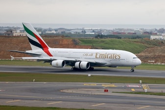 An Emirates flight departing from Dubai , amid the U.S.-Israel conflict with Iran, lands in Taiwan. REUTERS/File Photo