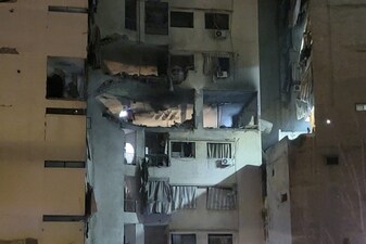 First aid responders inspect the site of an Israeli airstrike that targeted an apartment in the al Basta neighbourhood in Beirut, on March 18, 2026. (Photo by Fadel ITANI / AFP)
