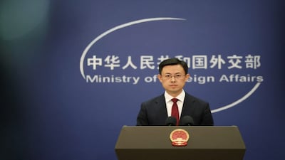 Chinese Foreign Ministry spokesperson Guo Jiakun attends a press conference in Beijing, China, on January 7, 2025. Reuters File