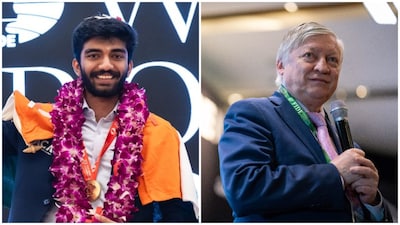 Anatoly Karpov feels D Gukesh only became world champion because Magnus Carlsen decided against defending his title in 2023. Image credit: FIDE