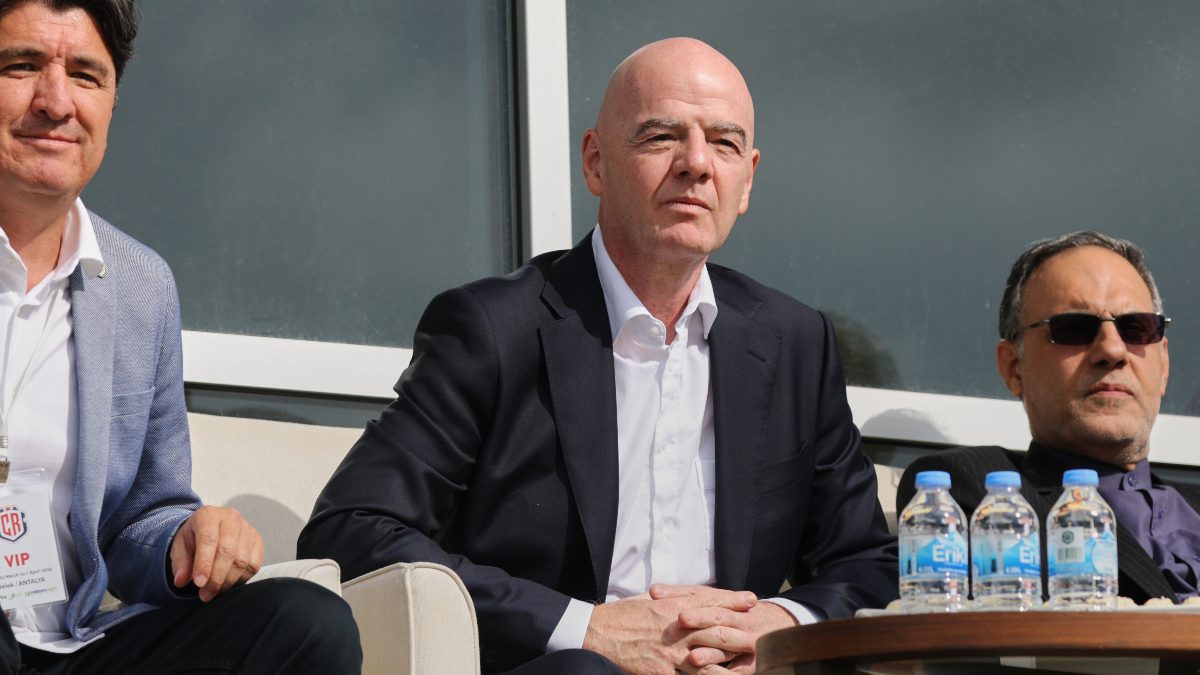 FIFA President Gianni Infantino attended a friendly football match between Iran and Costa Rica in southern Turkey on Tuesday. Image: AP
FIFA President Gianni Infantino attended a friendly football match between Iran and Costa Rica in southern Turkey on Tuesday. Image: AP