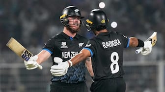 Finn Allen, who honed his skills in franchise leagues, played a match-winning knock as New Zealand reached the final of T20 World Cup 2026. Image: AP
