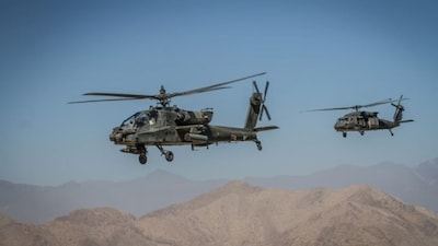 An AH-64 Apache helicopter patrols the skies over eastern Afghanistan. (Representational Photo, Credit: US Army)