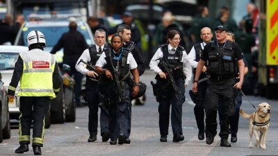 The representational photograph shows British police personnel in London, United Kingdom. (Photo: Reuters) 