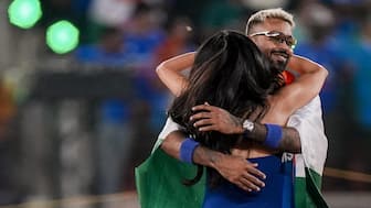 Hardik Pandya is facing a complaint for allegedly 'disrespecting' the India flag. Image: PTI 
