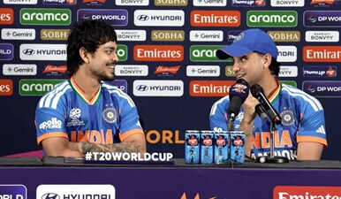 Abhishek Sharma and Ishan Kishan attended a press conference after India's T20 World Cup win. YouTube/StarSports