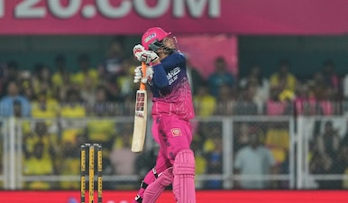 Rajasthan Royals' Vaibhav Sooryavanshi made a blistering half-century as they won by eight wickets vs Chennai Super Kings. image: AP
