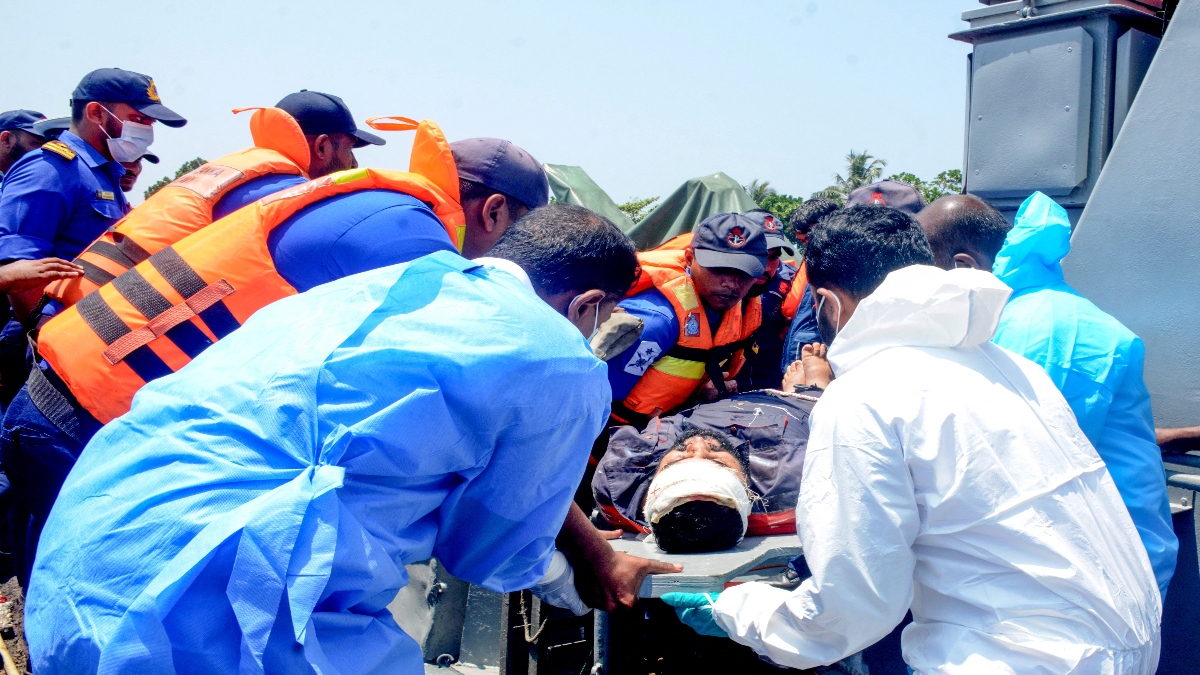Medical personnel and Sri Lanka Navy sailors provide emergency treatment to an injured Iranian crew member rescued after responding to a distress call from the Iranian military ship, IRIS Dena, while at sea within Sri Lanka’s maritime search and rescue region, in Indian Ocean, Sri Lanka, on March 4, 2026. Reuters File Medical personnel and Sri Lanka Navy sailors provide emergency treatment to an injured Iranian crew member rescued after responding to a distress call from the Iranian military ship, IRIS Dena, while at sea within Sri Lanka’s maritime search and rescue region, in Indian Ocean, Sri Lanka, on March 4, 2026. Reuters File