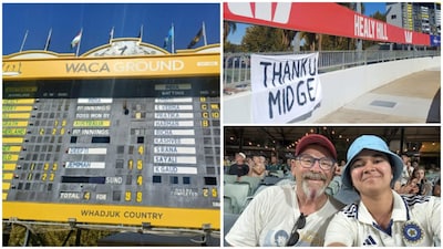 The redeveloped WACA Ground in Perth witnessed plenty of tributes for the retiring Alyssa Healy on the opening day of the one-off Test between Australia and India. Image credit: Radha Lath Gupta