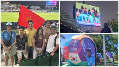 There weren't too many Indian supporters in the stands at the Perth Rectangular Stadium despite Western Australia having more Indian immigrants than the Vietnamese. Image credit: Radha Lath Gupta