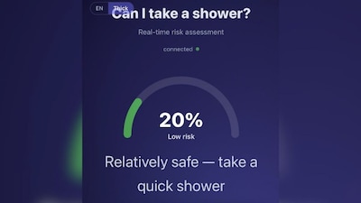 A new Israeli website estimates safe shower times based on rocket attack patterns. Image Courtesy: @AvivaKlompas/X