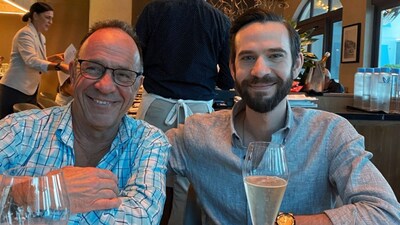 This undated image provided by Joel Gavalas shows shows Joel Gavalas with his son, Jonathan Gavalas. Image/Joel Gavalas via AP