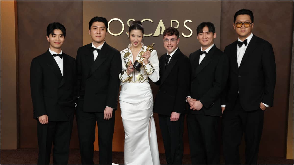 Oscars 2026: 'K-Pop Demon Hunters' songwriters finish speech backstage after being cut off during ceremony