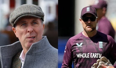 Michael Vaughan has questioned Brendon McCullum attending meeting with County team directors on zoom from his home in New Zealand. Images: Reuters
