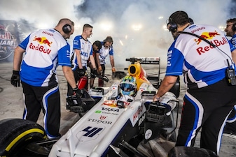 New F1 driver Arvid Lindblad in Red Bull’s title-winning RB8 F1 car. Image: Red Bull
