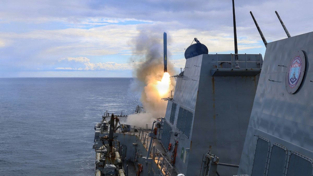 This US Navy photo released by US Central Command public affairs shows Arleigh Burke-class guided-missile destroyer USS Thomas Hudner (DDG 116) firing a Tomahawk land attack missile in support of Operation Epic Fury, from an undisclosed location on March 1, 2026.- AFP This US Navy photo released by US Central Command public affairs shows Arleigh Burke-class guided-missile destroyer USS Thomas Hudner (DDG 116) firing a Tomahawk land attack missile in support of Operation Epic Fury, from an undisclosed location on March 1, 2026.- AFP