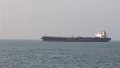 The Indian-flagged crude oil tanker 'Jag Laadki' arrived at Adani Ports Mundra in Gujarat. ANI