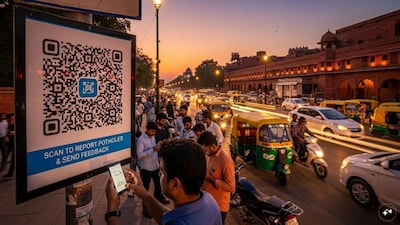 Delhi roads go digital with QR codes - scan to check project details, track progress, and report issues in real time. AI-generated