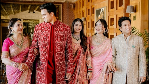 Arjun Tendulkar, Saaniya Chandok officially married in glitzy ceremony with Gambhir, Dhoni and other stars in attendance