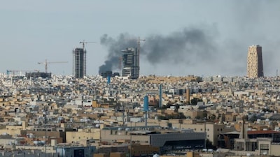 Smoke rises above the city, amid the U.S.-Israeli conflict with Iran, in Riyadh, Saudi Arabia, March 5, 2026. REUTERS