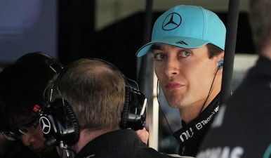 Mercedes driver George Russell dominates Jacques Villeneuve's F1 2026 predictions. Image: AP
