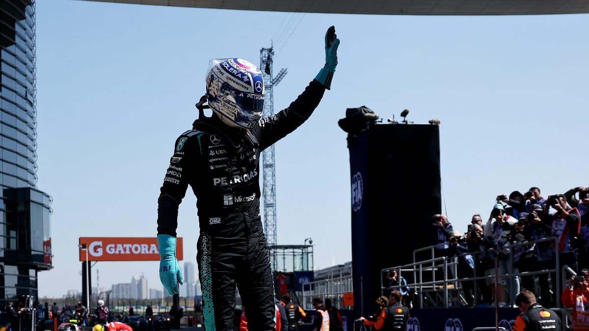 Ferrari beaten by a whisker: George Russell holds off fast-starting Ferraris to win sprint race at Chinese Grand Prix
