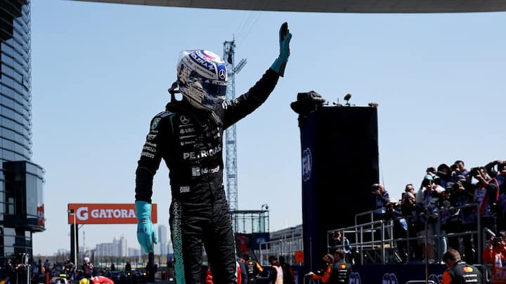 Ferrari beaten by a whisker: George Russell holds off fast-starting Ferraris to win sprint race at Chinese Grand Prix
