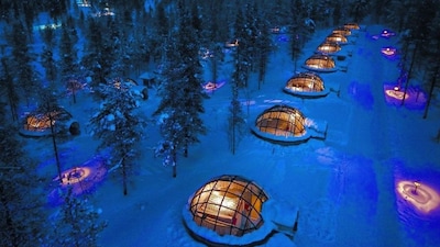 Magical dusk views from the world’s first and only Glass Igloos, Finland
Credits/Tripadvisor