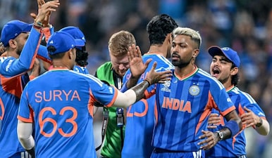 Hardik Pandya once again delivered in clutch moment when India needed him the most. Image: AFP
