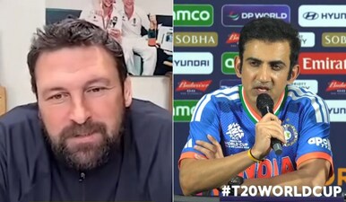 Steve Harmison believes Gautam Gambhir took a jibe at Kohli and Rohit after T20 World Cup win. Image: YT-talkSPORT/ICC 
