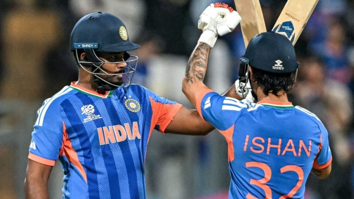 Sanju Samson powered India to a huge total in the semifinal against England. Image: AFP Sanju Samson powered India to a huge total in the semifinal against England. Image: AFP