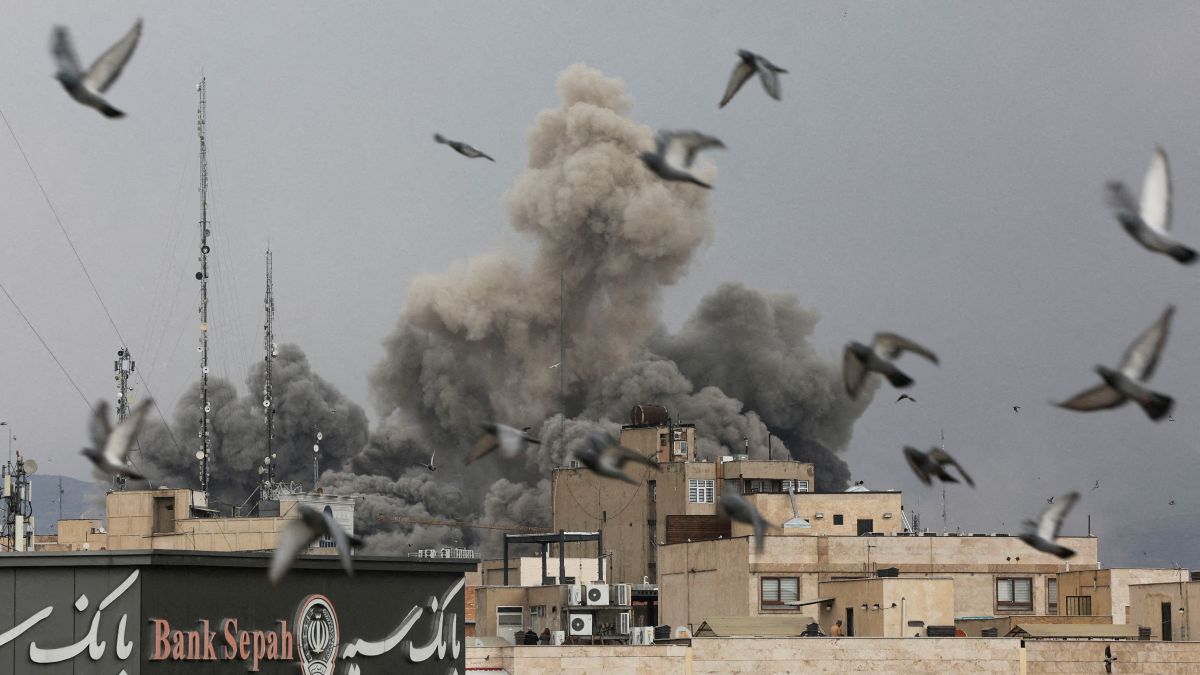 Birds fly as smoke rises following an explosion, after Israel and the US launched strikes on Iran, on March 2. Reuters Birds fly as smoke rises following an explosion, after Israel and the US launched strikes on Iran, on March 2. Reuters