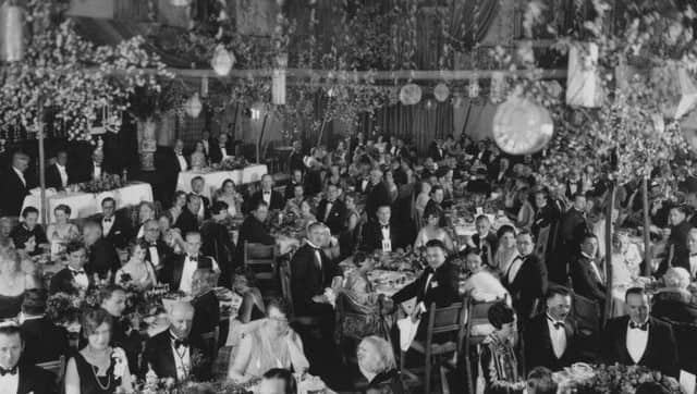 The first Academy Awards, held in the Blossom Room of the Hollywood Roosevelt Hotel in 1929. Image courtesy: Oscars.org